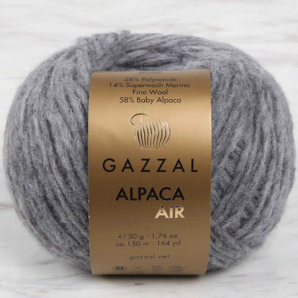 Gazzal Alpaca Air Gri El Örgü İpi - C:81